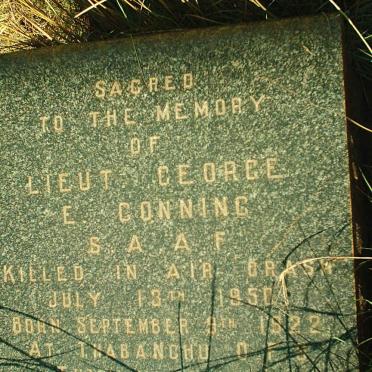 CONNING George E. 1922-1956