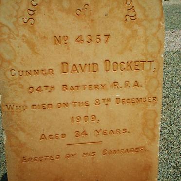 DOCKETT David -1909