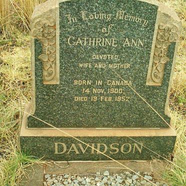 DAVIDSON Cathrine Ann 1900-1952