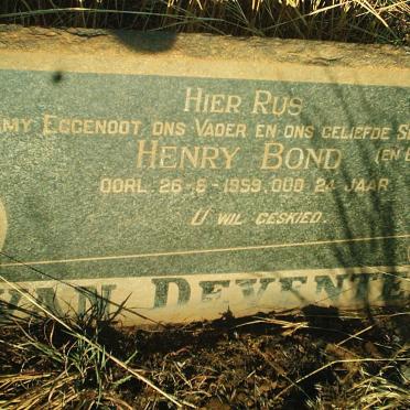 DEVENTER Henry Bond, van -1959