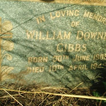GIBBS William Downes 1906-1949