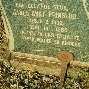 PRINSLOO James Annt 1933-1955