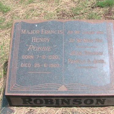 ROBINSON Francis Henry 1920-1960
