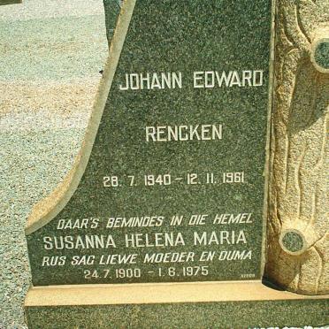 RENCKEN Johann Edward 1940-1961 :: RENCKEN Susanna Helena Maria 1900-1975