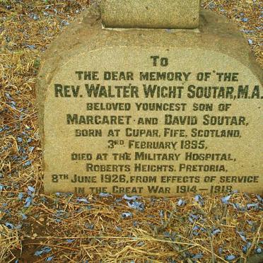 SOUTAR Walter Wight 1895-1926