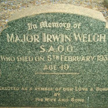 WELCH Irwin -1933