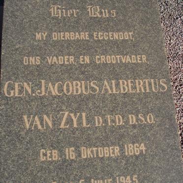 ZYL Jacobus Albertus, van 1864-1945