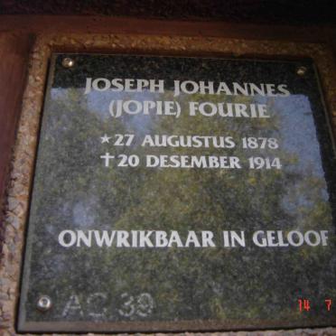 FOURIE Joseph Johannes 1878-1914