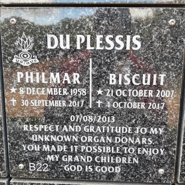 PLESSIS Philmar, du 1958-2017 :: Biscuit 2007-2017