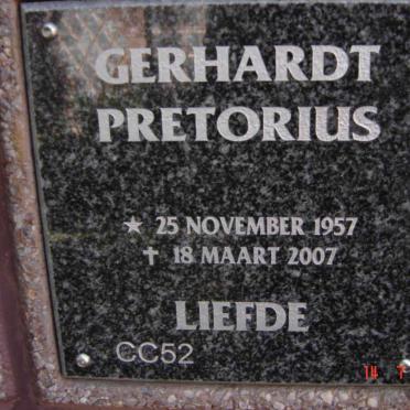 PRETORIUS Gerhardt 1957-2007