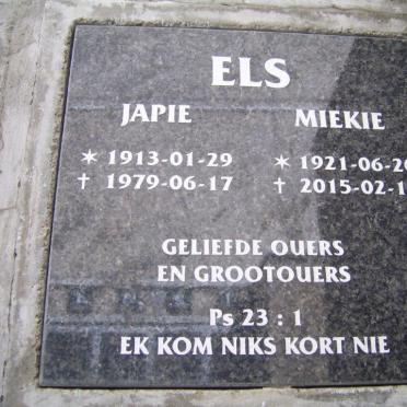 ELS Japie 1913-1979 &amp; Miekie 1921-2015
