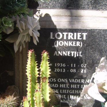 LOTRIET Annetjie nee JONKER 1936-2013