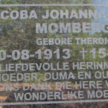 MOMBERG Jacoba Johanna nee THERON 1913-2000