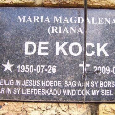 KOCK Maria Magdalena, de 1950-2009