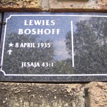 BOSHOFF Lewies 1935-