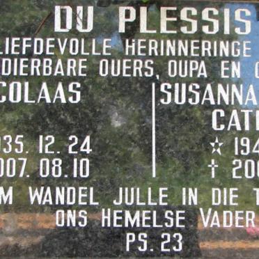 PLESSIS Nicolaas, du 1935-2007 &amp; Susanna Elisabeth Catharina 1940-2006