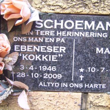SCHOEMAN Ebeneser 1946-2009 &amp; Marda 1951-