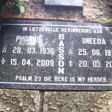 BASSON Phonnie 1936-2009 &amp; Uneeda 1937-2012