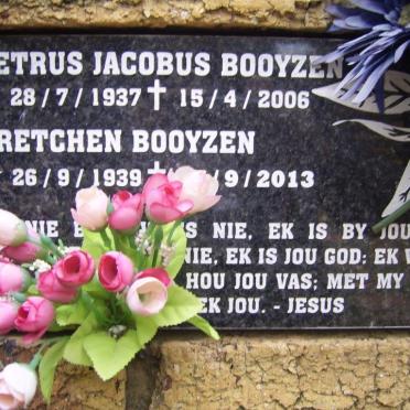 BOOYZEN Petrus Jacobus 1937-2006 &amp; Gretchen 1939-2013
