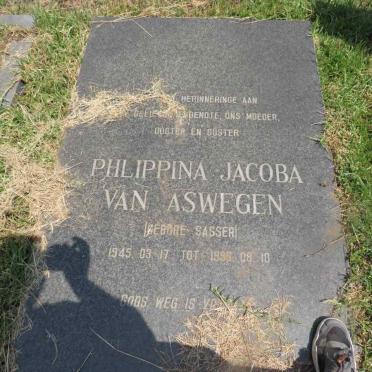 ASWEGEN Phlippina Jacoba, van nee SASSER 1945-1996