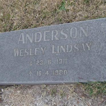 ANDERSON Wesley Lindsay 1911-1960