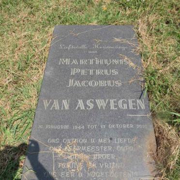 ASWEGEN Marthunis Petrus Jacobus, van 1944-2010