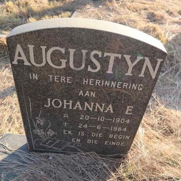 AUGUSTYN Johanna E. 1904-1984