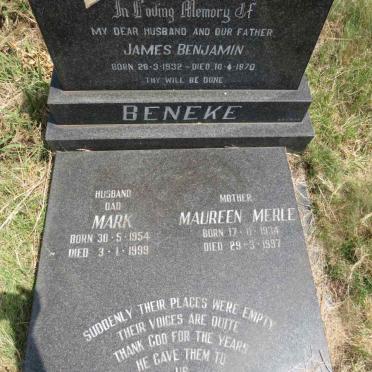 BENEKE James Benjamin 1932-1970 & Maureen Merle 1931-1997 :: BENEKE  Mark 1954-1999_2