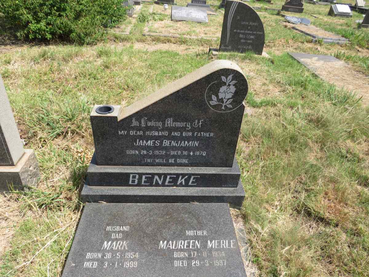 BENEKE James Benjamin 1932-1970 & Maureen Merle 1931-1997 :: BENEKE Mark 1954-1999_1