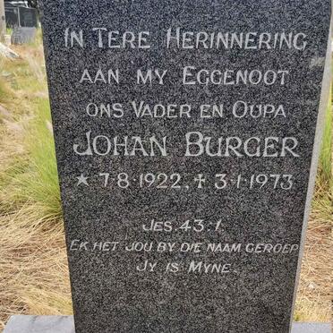 BURGER Johan 1922-1973