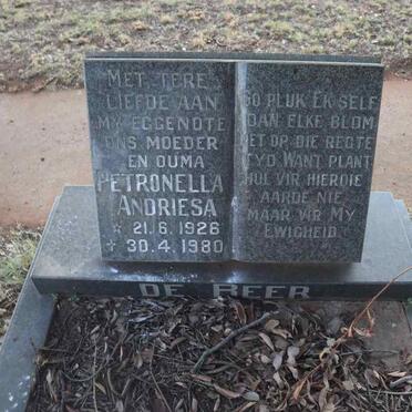 BEER Petronella Andriesa, de 1926-1980