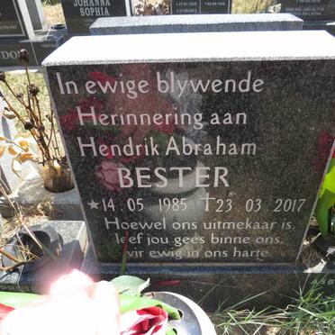 BESTER Hendrik Abraham 1985-2017