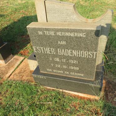BADENHORST Esther 1921-1998