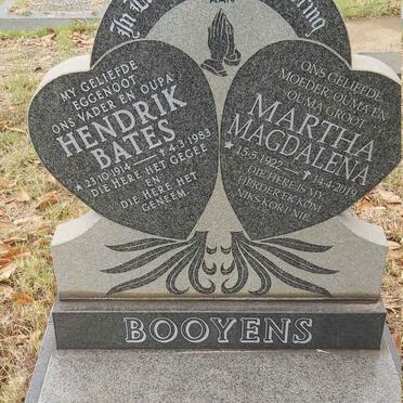 BOOYENS Hendrik Bates 1914-1983 & Martha Magdalena 1922-2019