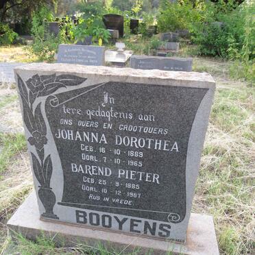 BOOYENS Barend Pieter 1885-1967 & Johanna Dorothea 1889-1965