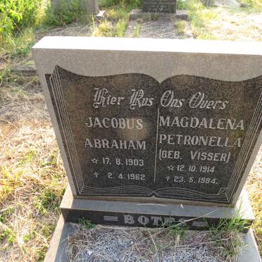 BOTES Jacobus Abraham 1903-1962 & Magdalena Petronella VISSER 1914-1984