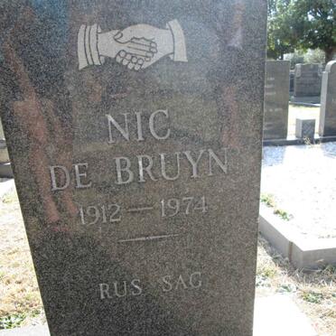 BRUYN Nic, de Bruyn 1912-1974