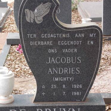 BRUYN Jacobus Andries, de 1926-1981