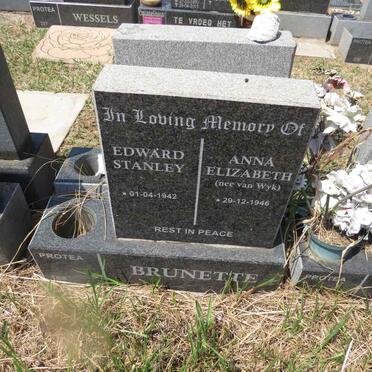 BRUNETTE Edward Stanley 1942- & Anna Elizabeth VAN WYK 1946- 