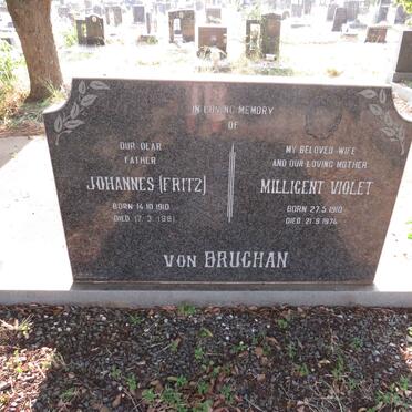 BRUGHAN Johannes, von 1910-1981 & Millicent Violet 1910-1974
