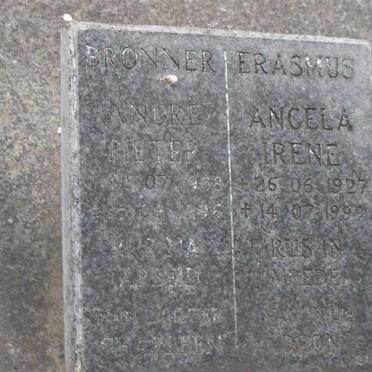 BRONNER John William 1927-1969 :: BRONNER Andre Pieter 1958-1996 :: ERASMUS Angela Irene 1927-1999_2