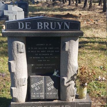 BRUYN H.J., de 1951-2011 &amp; M.W. 1957-