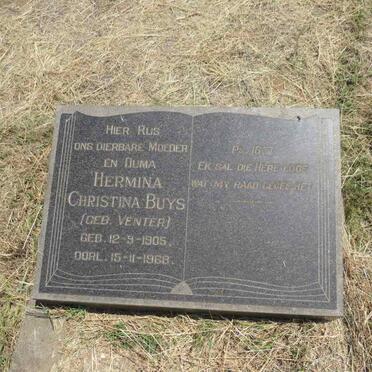 BUYS Hermina Christina nee VENTER 1905-1968
