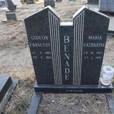 BENADE Gideon Francois 1904-1985 & Maria Catharina 1907-1990