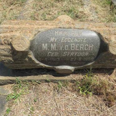 BERGH M.M., v.d. nee STRYDOM 1913-1968