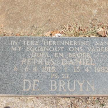 BRUYN Petrus Daniel, de 1915-1982