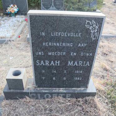CLOETE Sarah Maria 1914-1982