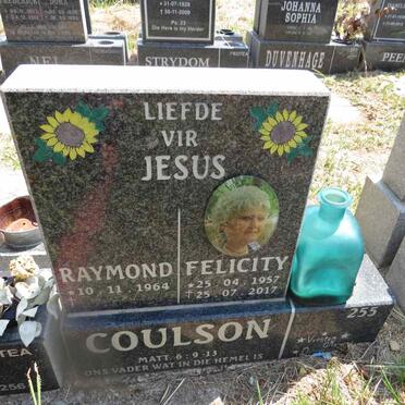 COULSON Raymond 1964-  & Felicity 1957-2017