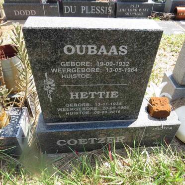 COETZER Oubaas 1932- & Hettie 1935-2016