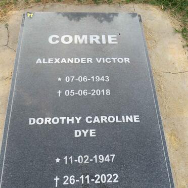 COMRIE Alexander Victor 1943-2018 & Dorothy Caroline DYE 1947-2022